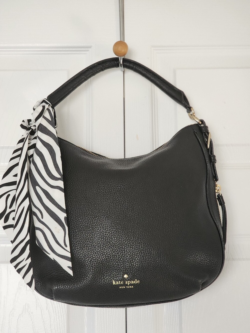 Kate Spade Black Leather Hobo Bag - Picture 1 of 12